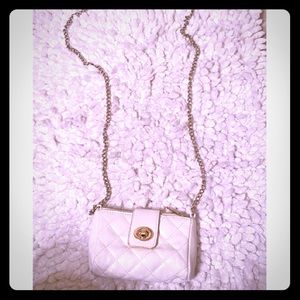 White Quilted Crossbody